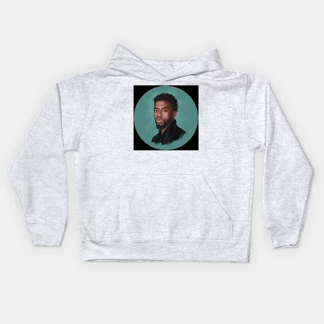 Chadwick Boseman, Wakanda forever Kids Hoodie by AbromsonStore